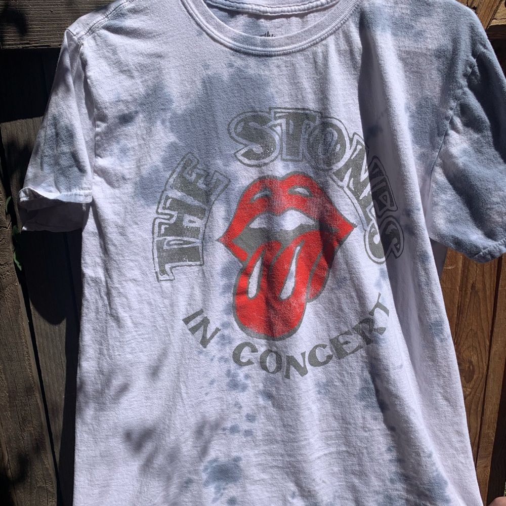 ROLLING STONES BLEACH TIE DYE TEE